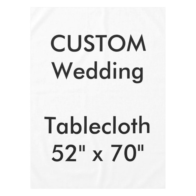 Toalha De Mesa Tablecloth personalizada de 52" x 70" (Frente)