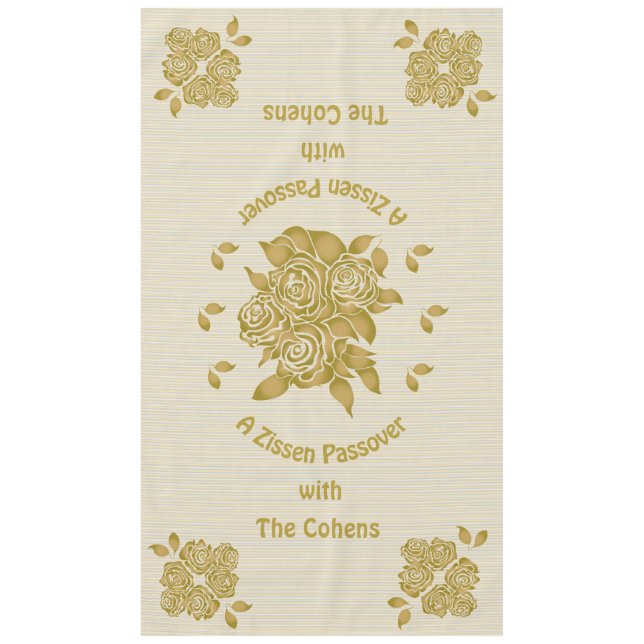 Toalha De Mesa Tablecloth "Personalized Seder" de 60/104" (Frente)