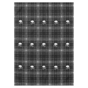 Toalha De Mesa Tablecloth preto & branco legal do crânio da