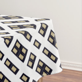 Toalha De Mesa Tablecloth preto Dourado abstrato de Windows