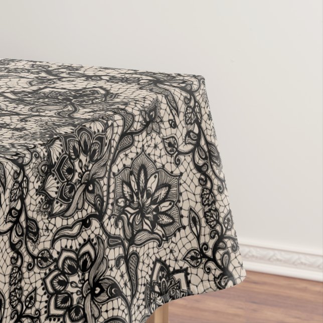 Toalha De Mesa Tablecloth Preto Faux (Posição Original)