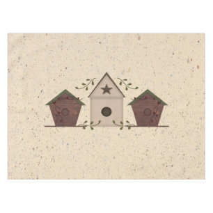 Toalha De Mesa Tablecloth primitivo dos Birdhouses
