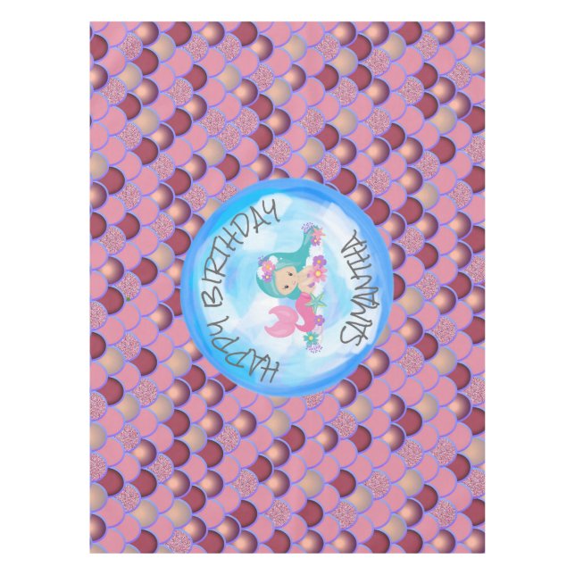 Toalha De Mesa Tablecloth Púrpura do Mar Smermaid (Frente)