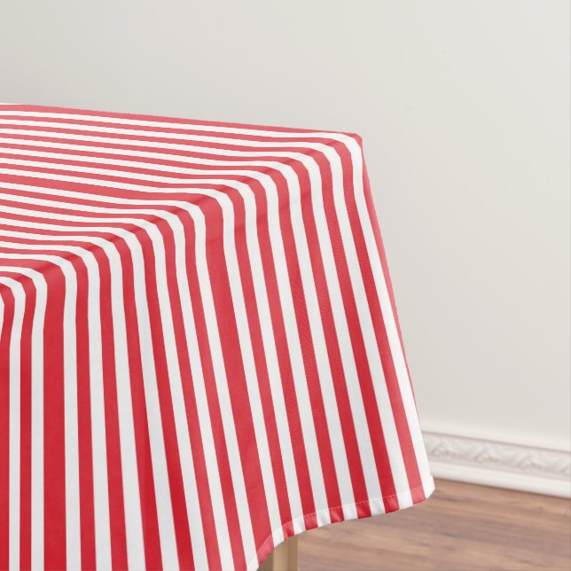 Toalha De Mesa Tablecloth Red & White Stripe (Posição Original)