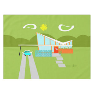 Toalha De Mesa Tablecloth retro da casa do Palm Springs