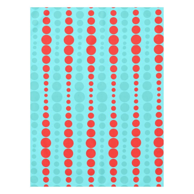 Toalha De Mesa Tablecloth retro dos pontos do vermelho e da (Frente)