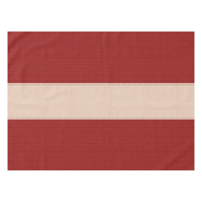 Toalha De Mesa Tablecloth Rustic Red Linen Holiday Stripes (Frente (Horizontal))