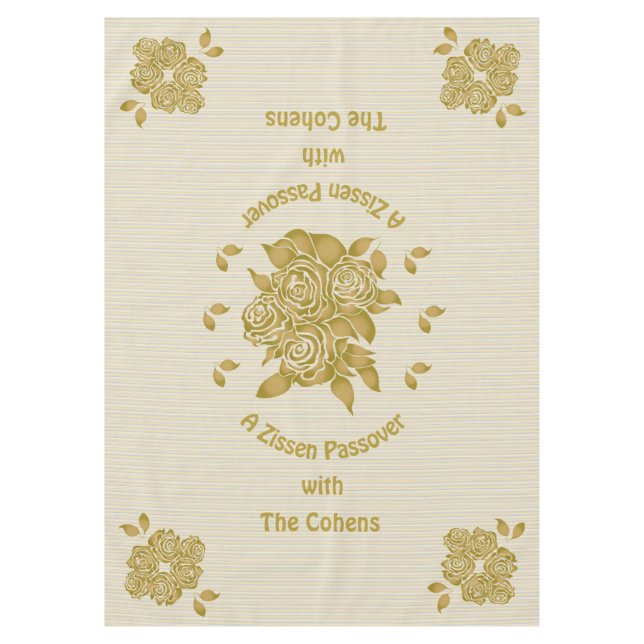 Toalha De Mesa Tablecloth "Seder Personalizado" de 60/84" (Frente)