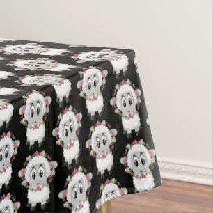 Toalha De Mesa Tablecloth Shea Floral Black