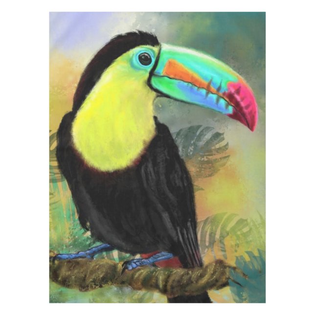 Toalha De Mesa Tablecloth tropical Toucan (Frente)