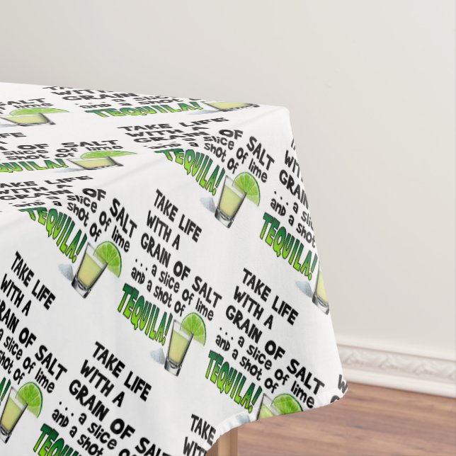 TOALHA DE MESA TABLECLOTH - VIDA, LIMÃO, SAL, TEQUILA! (Posição Original)
