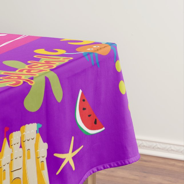 Toalha De Mesa Tablecloth White Beach House Diversão Sun (Posição Original)