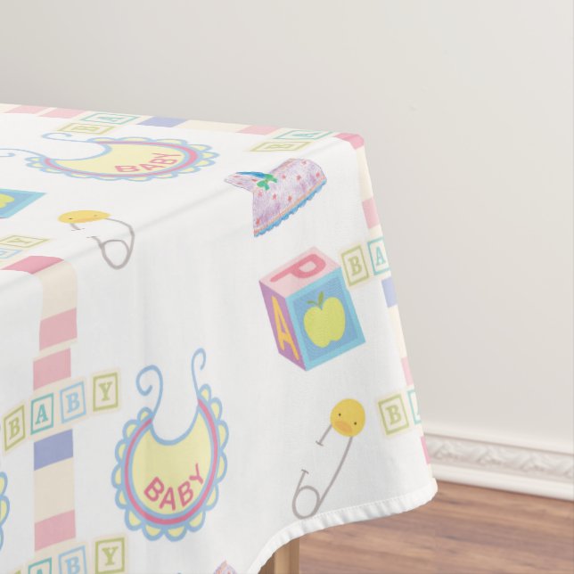 Toalha De Mesa Tablecloth White New Baby Chá (Posição Original)