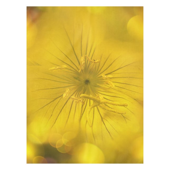 Toalha De Mesa Tablecloth Yellow Bokeer Flower (Frente)