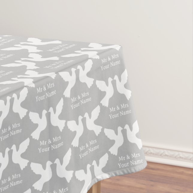 Toalha De Mesa Tablecloths personalizados do Sr. e da Sra. recepç (Posição Original)