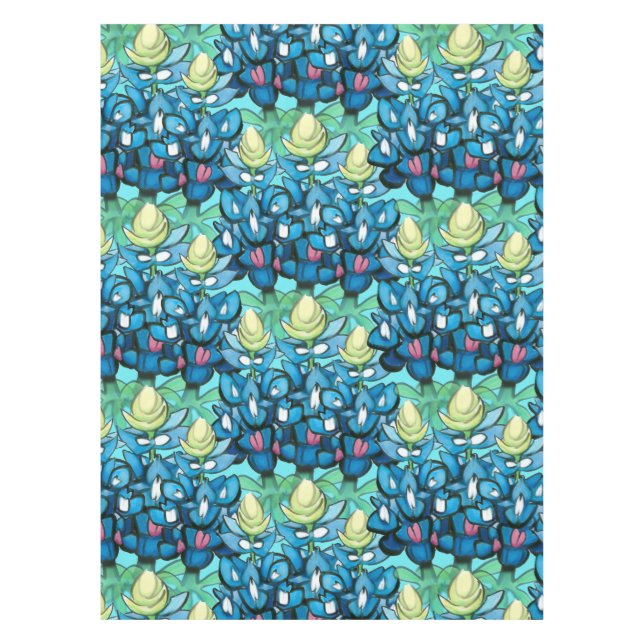 Toalha De Mesa Tableloth Bluebonnets (Frente)