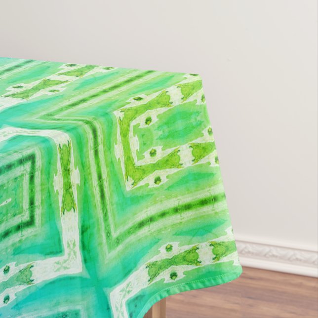 Toalha De Mesa Tableloth de Padrão Gráfico Verde (Posição Original)