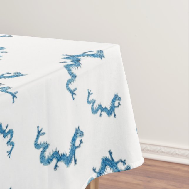 Toalha De Mesa Tablet Blue Dragon Chinoiserie Ginger Jar Jars (Posição Original)