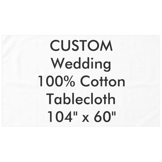 Toalha De Mesa Tablet Casamento Personalizado de 104" x 60" (Frente (Horizontal))
