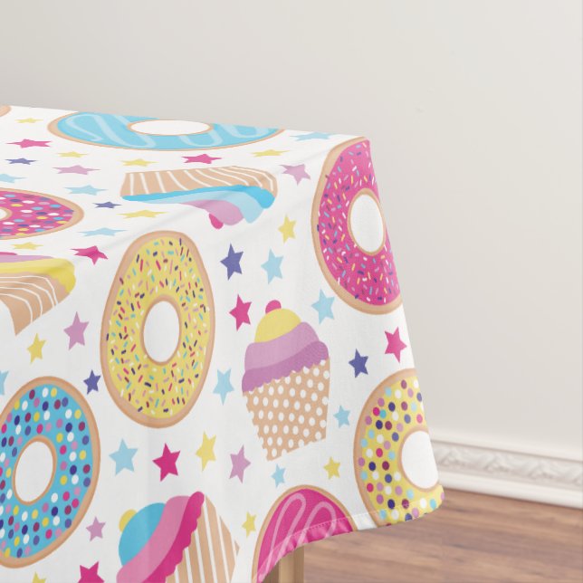 Toalha De Mesa Tablet Cupcakes e Rosquinha (Posição Original)