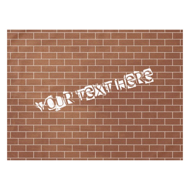 Toalha De Mesa Tablet Wall Bricks com Texto Personalizado (Frente (Horizontal))