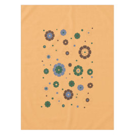 Toalha De Mesa Tablete Amarelo das Flores Retro