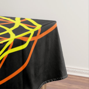 Toalha De Mesa Tablete, Amarelo Laranja Caleidoscópio Flor