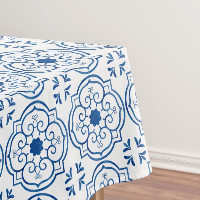 Toalha De Mesa Tablete azul de azulejo português (Posição Original)