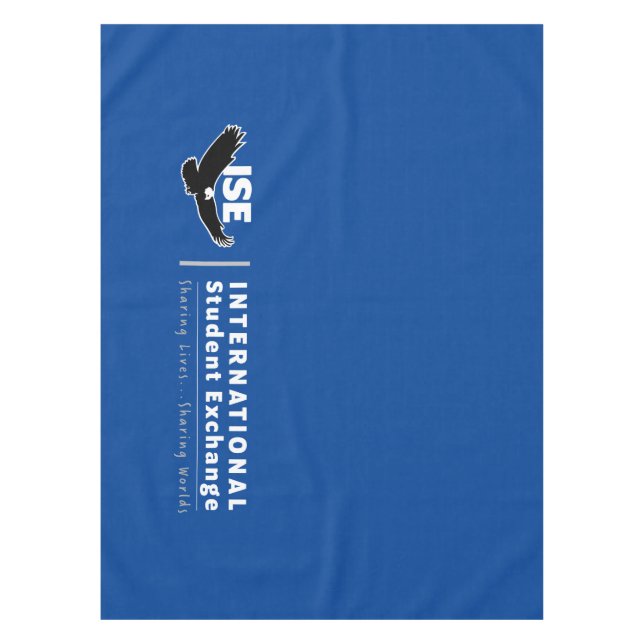 Toalha De Mesa Tablete Azul ISE, 4 pés por 5,5 pés (Frente)