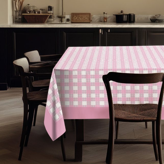 Toalha De Mesa Tablete com Verificação de Xadrez rosa para Mesa d (Pink Plaid Checkered Tablecloth for Everyday Table)