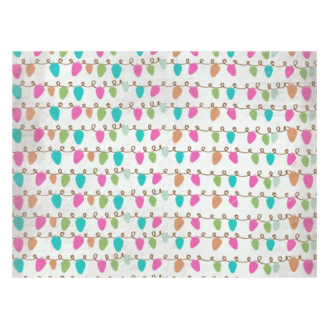 Toalha De Mesa Tablete das Luzes das Árvores de Férias (Frente (Horizontal))