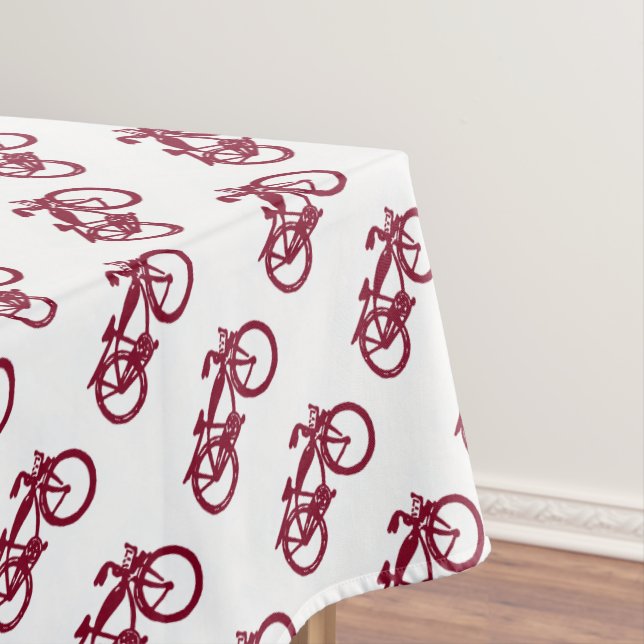 Toalha De Mesa Tablete de bicicleta vermelha (Posição Original)