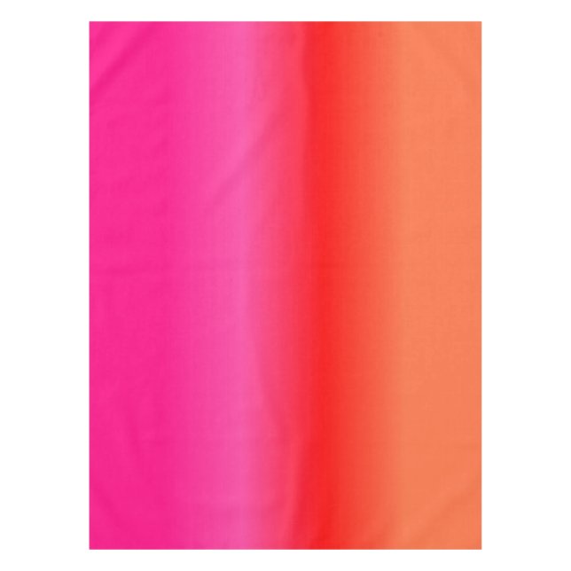 Toalha De Mesa Tablete de Gradação Rosa, Vermelha e Laranja (Frente)