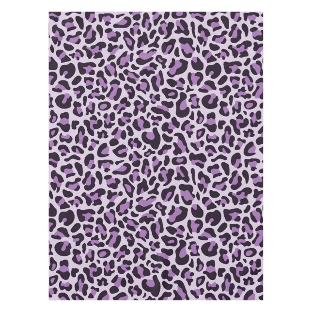 Toalha De Mesa Tablete de Impressão de Leopardo Roxo (Frente)