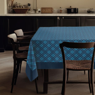 Toalha De Mesa Tablete de Verificação de Marinho Elegante para Me