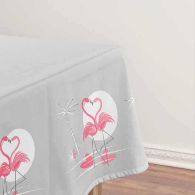 Toalha De Mesa Tablete Flamingo Love Border 60x84 (Posição Original)