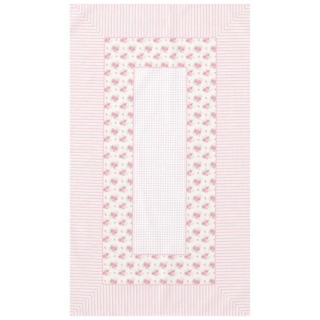 Toalha De Mesa Tablete floral, linhas e pontos 60"x104" (Frente)