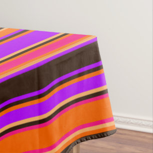 Toalha De Mesa Tablete Laranja, Magenta e Roxo