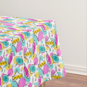Toalha De Mesa Tablete Retro-Tree Baubles Multi 360