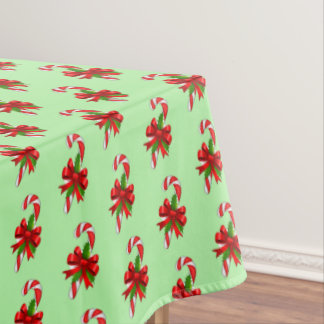 Toalha De Mesa Tablete Verde Vermelho de Canas de Natal