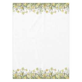 Toalha De Mesa Tabletes com borda floral de daffodils amarelos