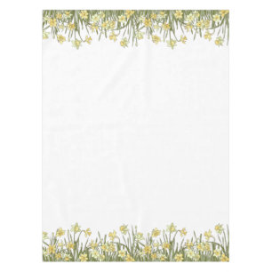 Toalha De Mesa Tabletes com borda floral de daffodils amarelos
