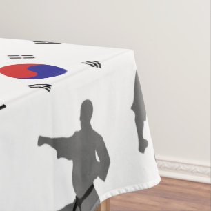 Toalha De Mesa Taekwondo Fighter Arte Marcial 태 권 도 Bandeir