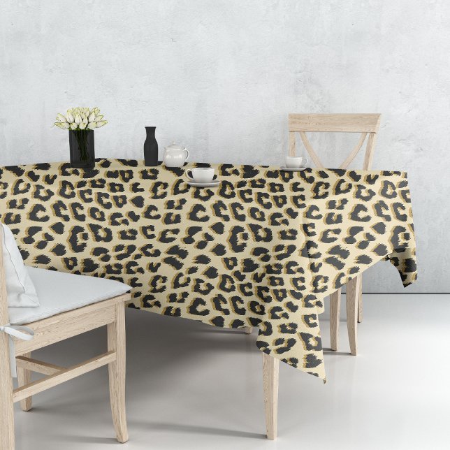 Toalha De Mesa Tan Leopard Print (Tan Leopard Print Tablecloth by Looly Elzayat
)