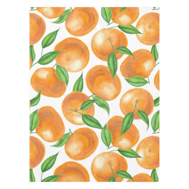 Toalha De Mesa Tangerinas de aquarela (Frente)