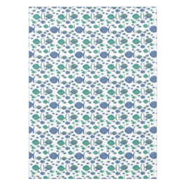 Toalha De Mesa Tantos Peixes Azuis