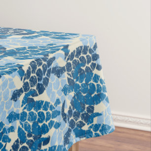 Toalha De Mesa Tapa havaiano da tartaruga de mar de Honu - índig