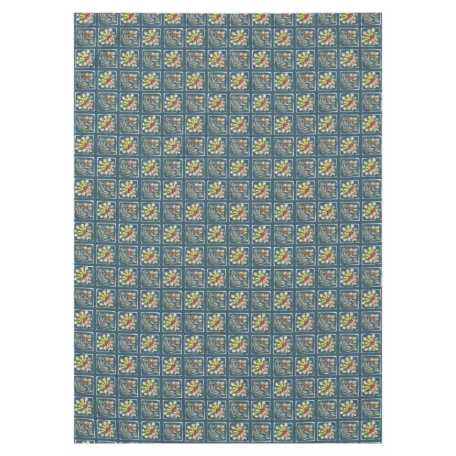 Toalha De Mesa Tapiz de cuadros de flores (Frente)