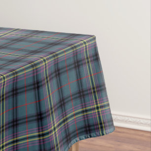 Toalha De Mesa Tartan antigo verde e preto da cerceta de Kennedy