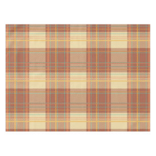 Toalha De Mesa Tartan - Marrom, bege, Turquesa, laranja, amarelo